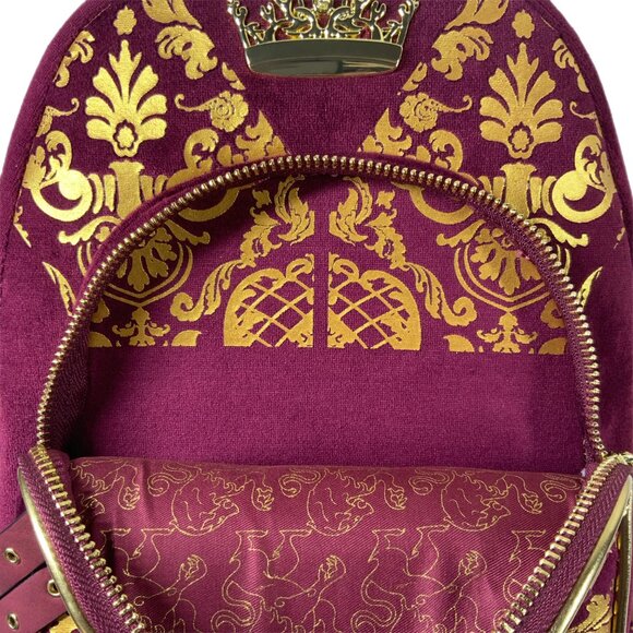NWT Loungefly Game of Thrones GoT Cosplay Joffrey Mini Backpack Burgundy Gold - Picture 13 of 17